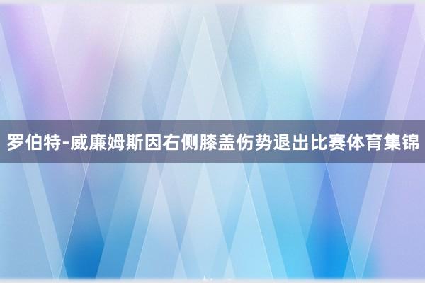 罗伯特-威廉姆斯因右侧膝盖伤势退出比赛体育集锦
