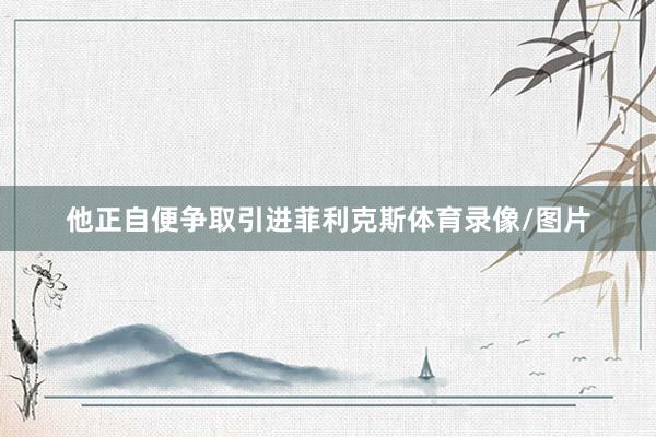 他正自便争取引进菲利克斯体育录像/图片