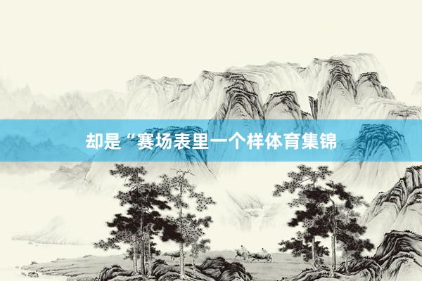 却是“赛场表里一个样体育集锦