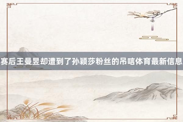 赛后王曼昱却遭到了孙颖莎粉丝的吊唁体育最新信息