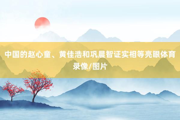 中国的赵心童、黄佳浩和巩晨智证实相等亮眼体育录像/图片
