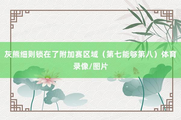 灰熊细则锁在了附加赛区域（第七能够第八）体育录像/图片