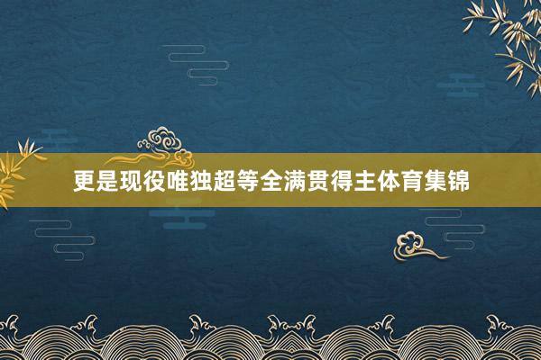 更是现役唯独超等全满贯得主体育集锦