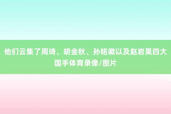他们云集了周琦、胡金秋、孙铭徽以及赵岩昊四大国手体育录像/图片