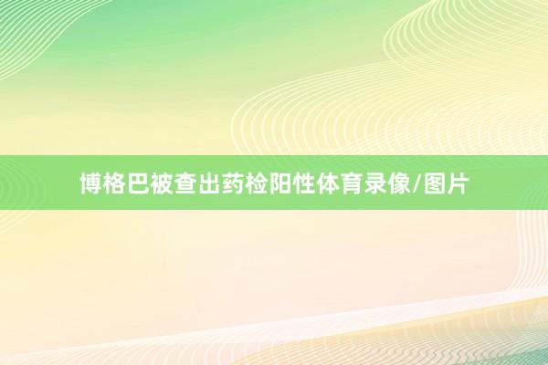 博格巴被查出药检阳性体育录像/图片