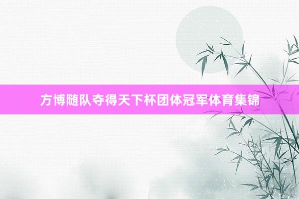 方博随队夺得天下杯团体冠军体育集锦