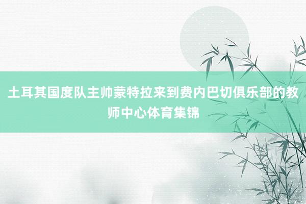 土耳其国度队主帅蒙特拉来到费内巴切俱乐部的教师中心体育集锦