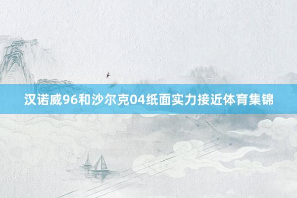 汉诺威96和沙尔克04纸面实力接近体育集锦
