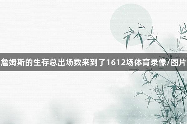 詹姆斯的生存总出场数来到了1612场体育录像/图片