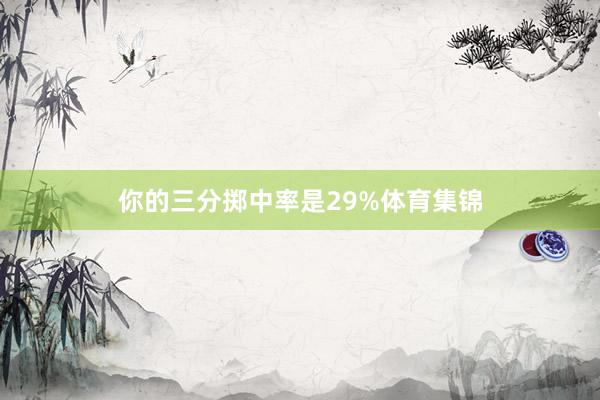 你的三分掷中率是29%体育集锦