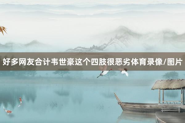 好多网友合计韦世豪这个四肢很恶劣体育录像/图片