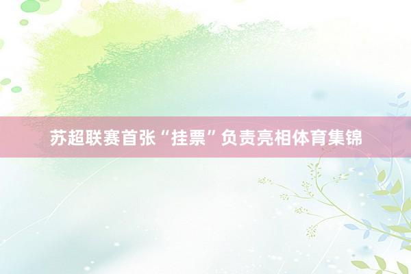 苏超联赛首张“挂票”负责亮相体育集锦