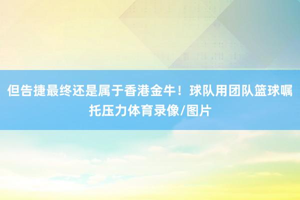 但告捷最终还是属于香港金牛！球队用团队篮球嘱托压力体育录像/图片