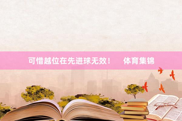 可惜越位在先进球无效！    体育集锦