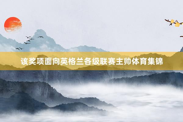 该奖项面向英格兰各级联赛主帅体育集锦