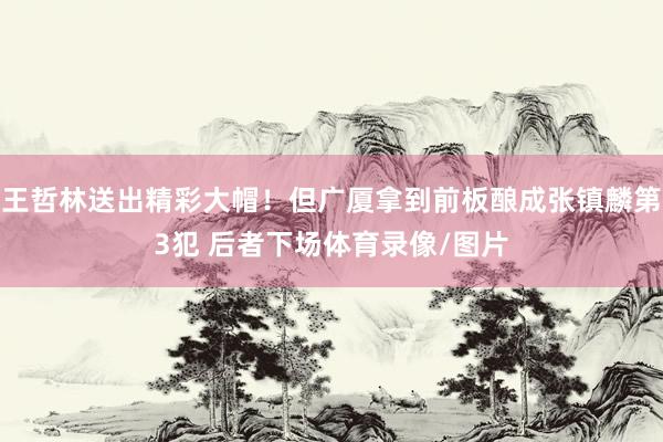 王哲林送出精彩大帽！但广厦拿到前板酿成张镇麟第3犯 后者下场体育录像/图片