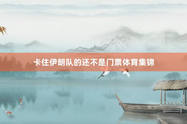 卡住伊朗队的还不是门票体育集锦